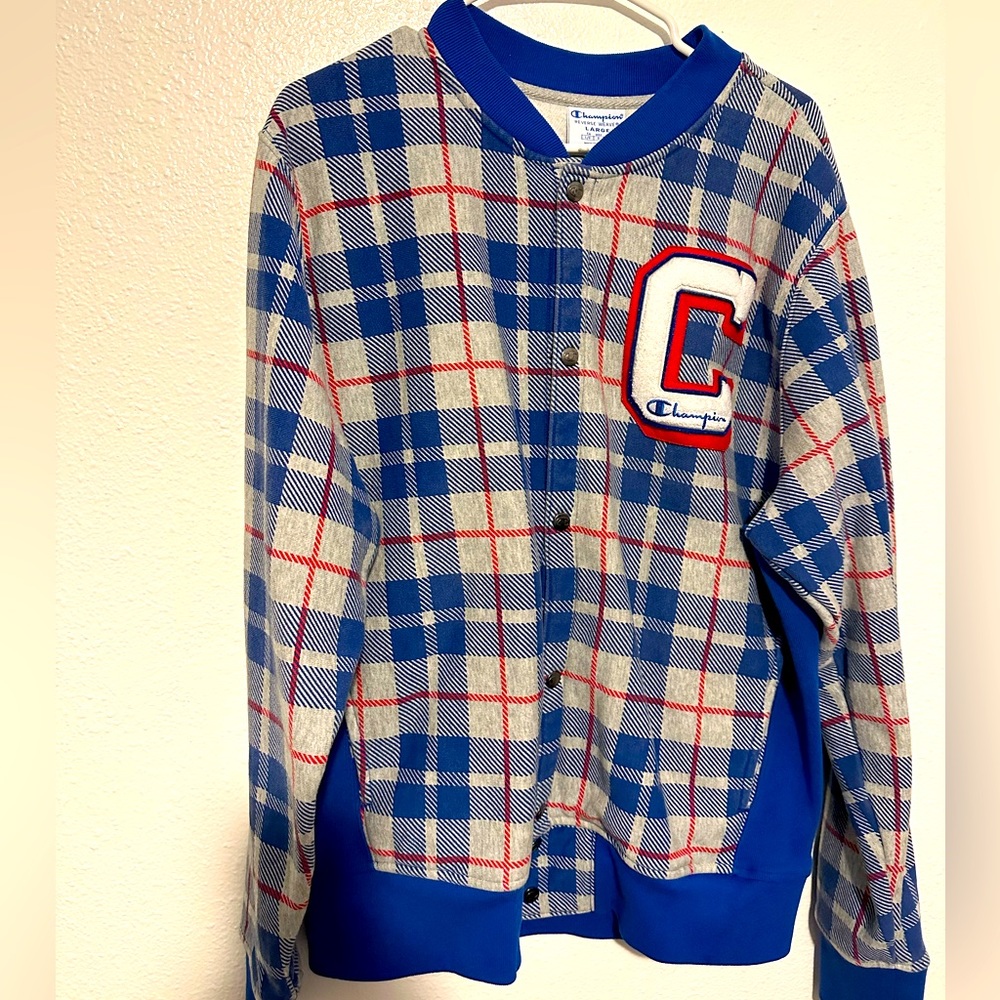 Champion Reverse Weave button up Plaid - long sleeve